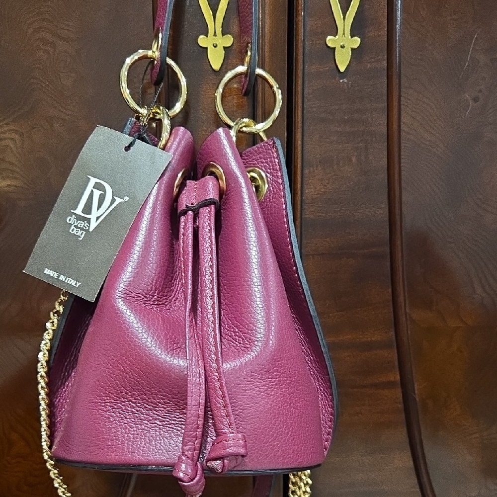 DV by Dolce Vita Women's Pink Leather Bucket Bag